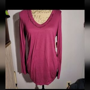 Barbie the Movie hot pink top for pregnant Midge Size L Old Navy maternity